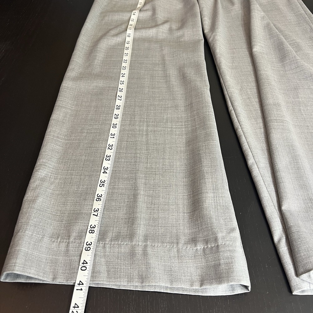 BELLE The Label Perennial Trousers Size 10 Medium Gray Wide Leg Wool Blend NEW - Picture 13 of 15